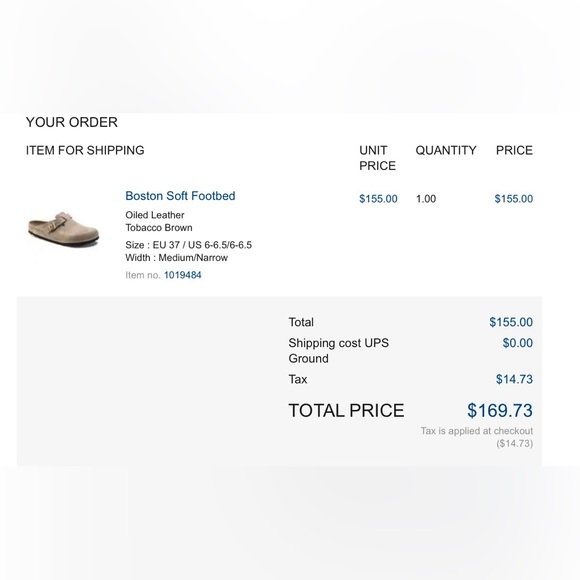 Women’s Boston Birkenstock 6.5 Narrow - Picture 6 of 6